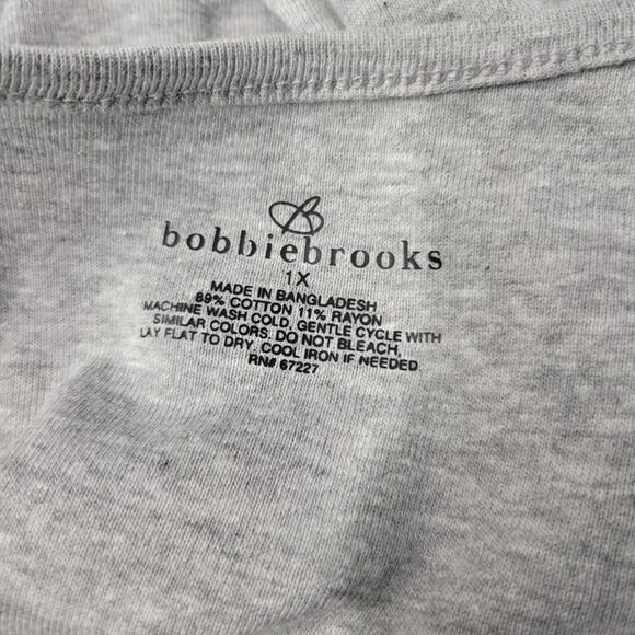 Bobbie Brooks Tank Top Womens 1X Sleeveless Gray Heathered Basic Layering Shirt - Picture 5 of 10